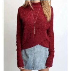 Free People $88 Crossover Sweater Size XS Shiraz